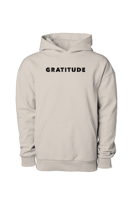 The GRATITUDE Pullover Hooded Sweatshirt | Ivory |