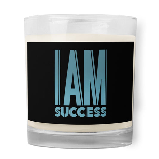 I AM SUCCESS, Throat Chakra Candle | Natural Scent | Soy Wax | Manifestation Tool